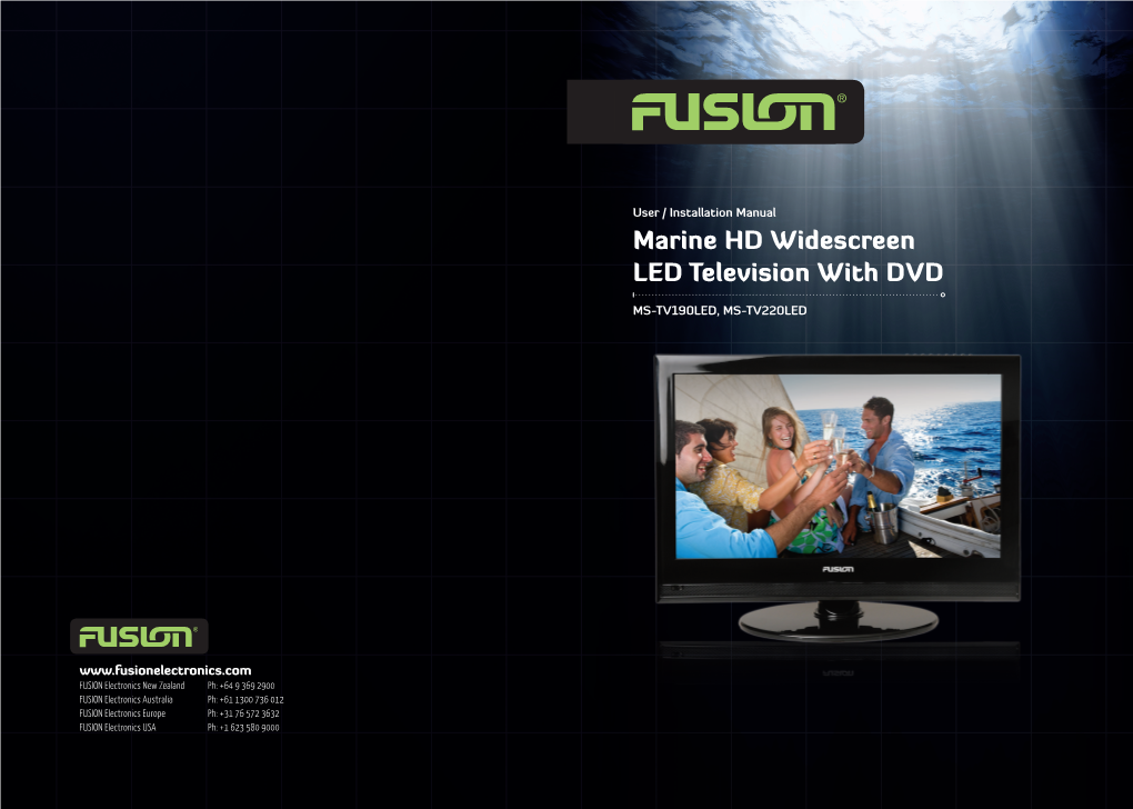 Marine HD Widescreen LED Television with DVD