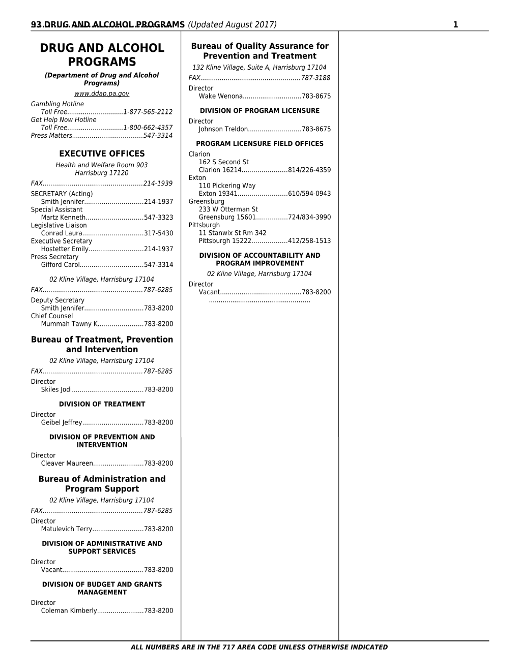 Department of Drug and Alcohol Programs