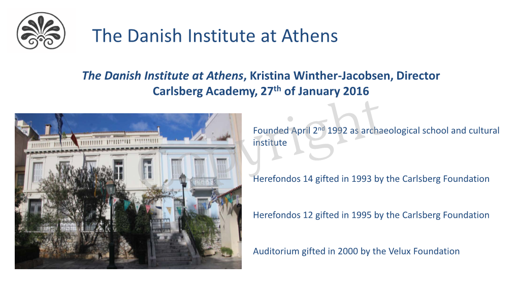 The Danish Institute at Athens