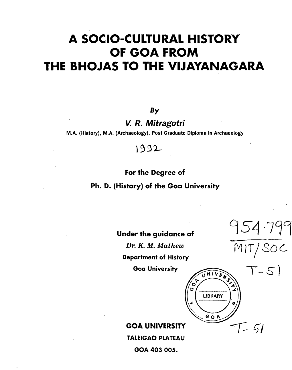 Mitragotri V R 1992.Pdf