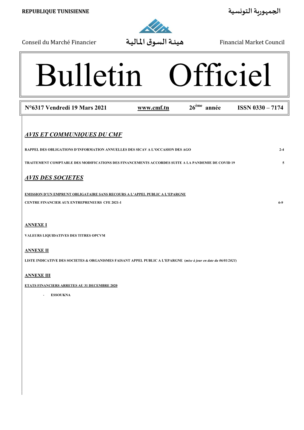 Bulletin Officiel