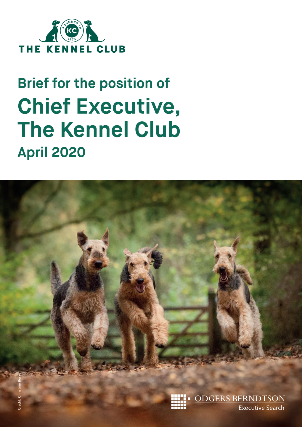 Chief Executive, the Kennel Club April 2020 Credit: Christine Burke Contents