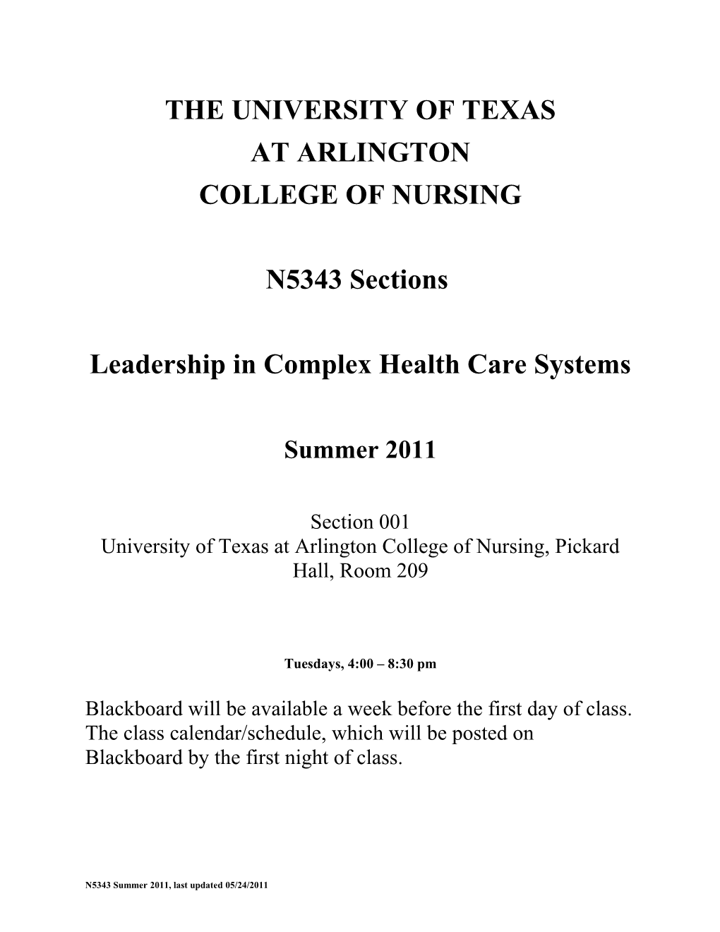 The University Of Texas At Arlington School Of Nursing