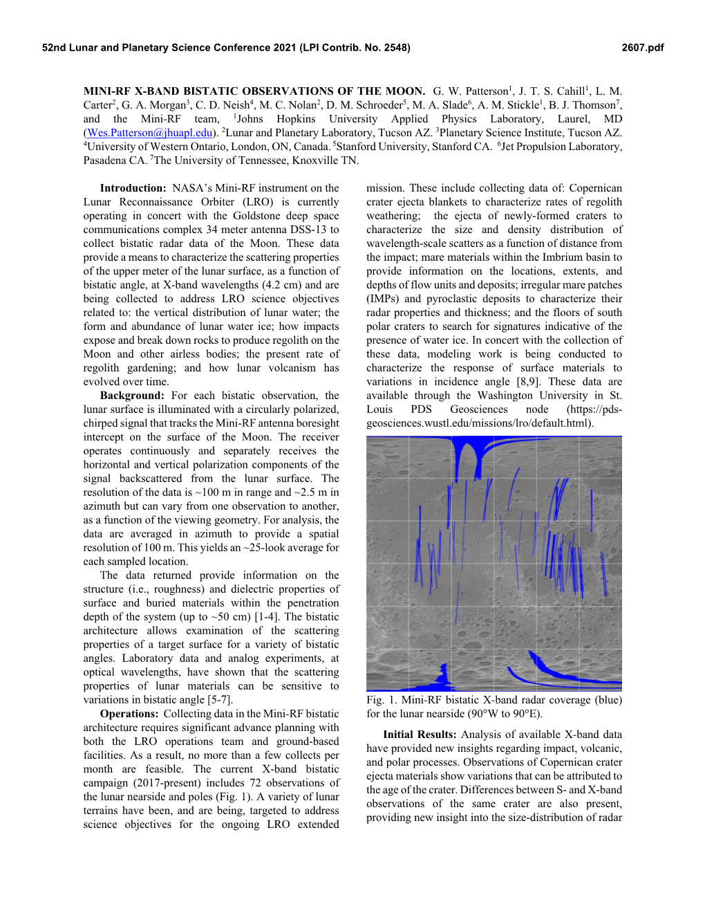 Mini-Rf X-Band Bistatic Observations of the Moon