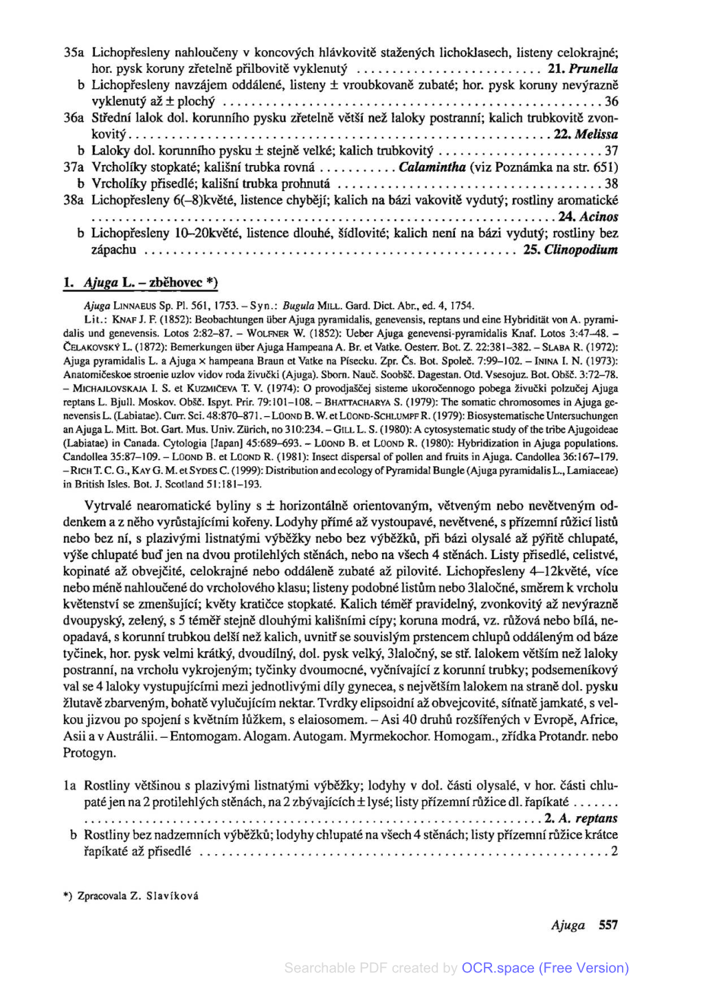 Searchable PDF Created by OCR.Space (Free Version) 2A Listy Oddáleně Zubaté Až Vroubkované, Listeny Často 31Aločné; Hor