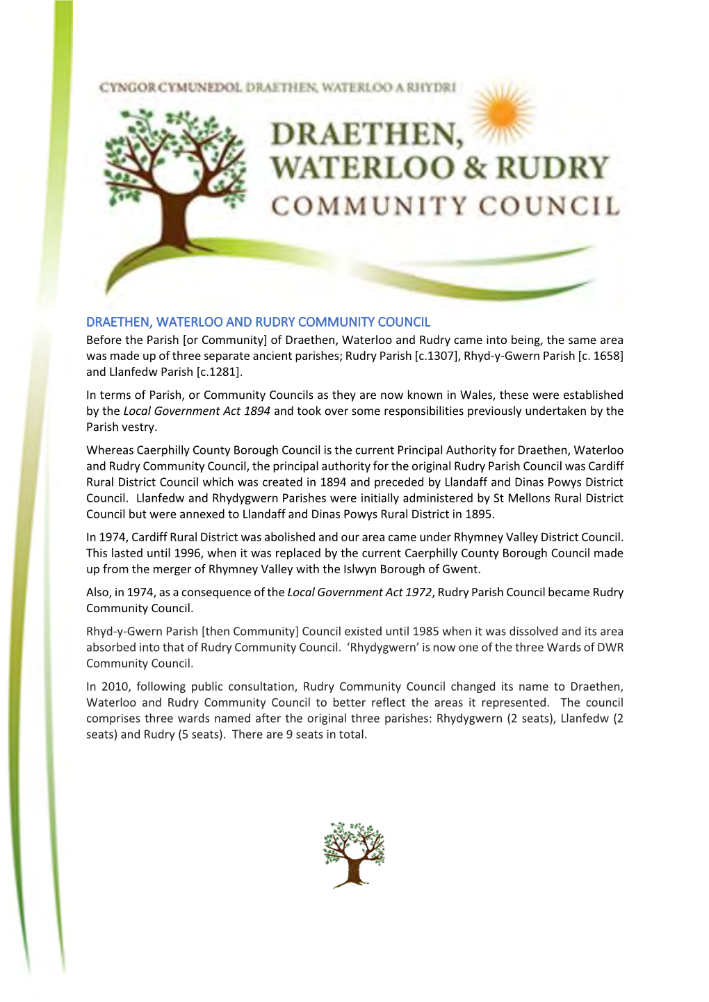 Draethen, Waterloo and Rudry Community Council
