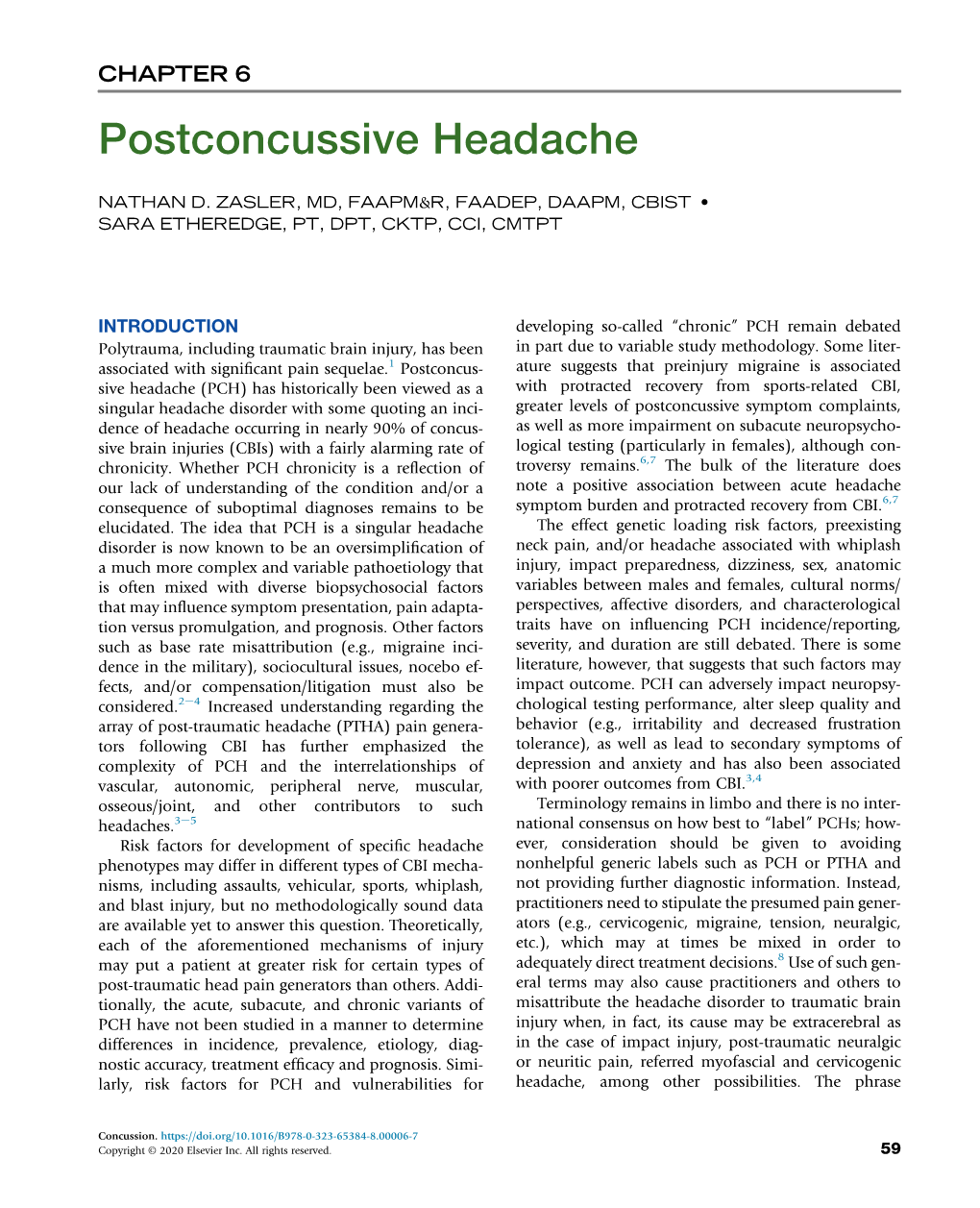 Postconcussive Headache