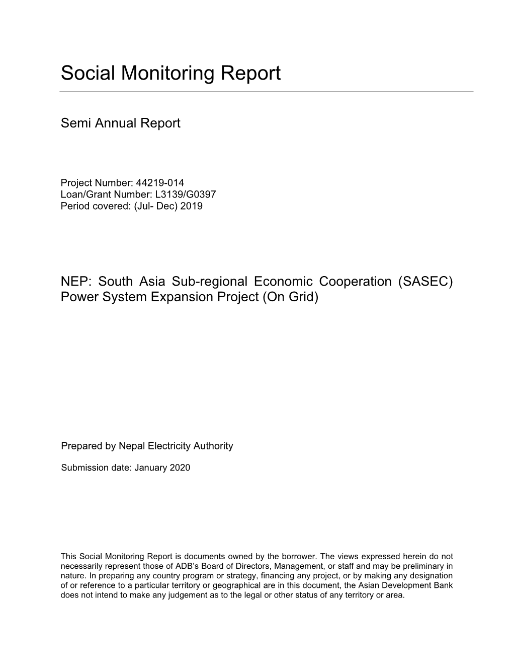 44219-014: South Asia Subregional Economic Cooperation Power System Expansion Project