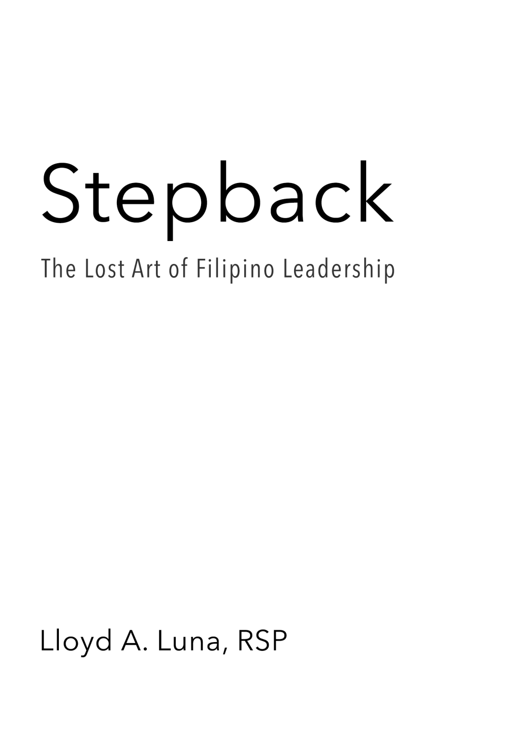 Stepback Leadership 2019 Edition