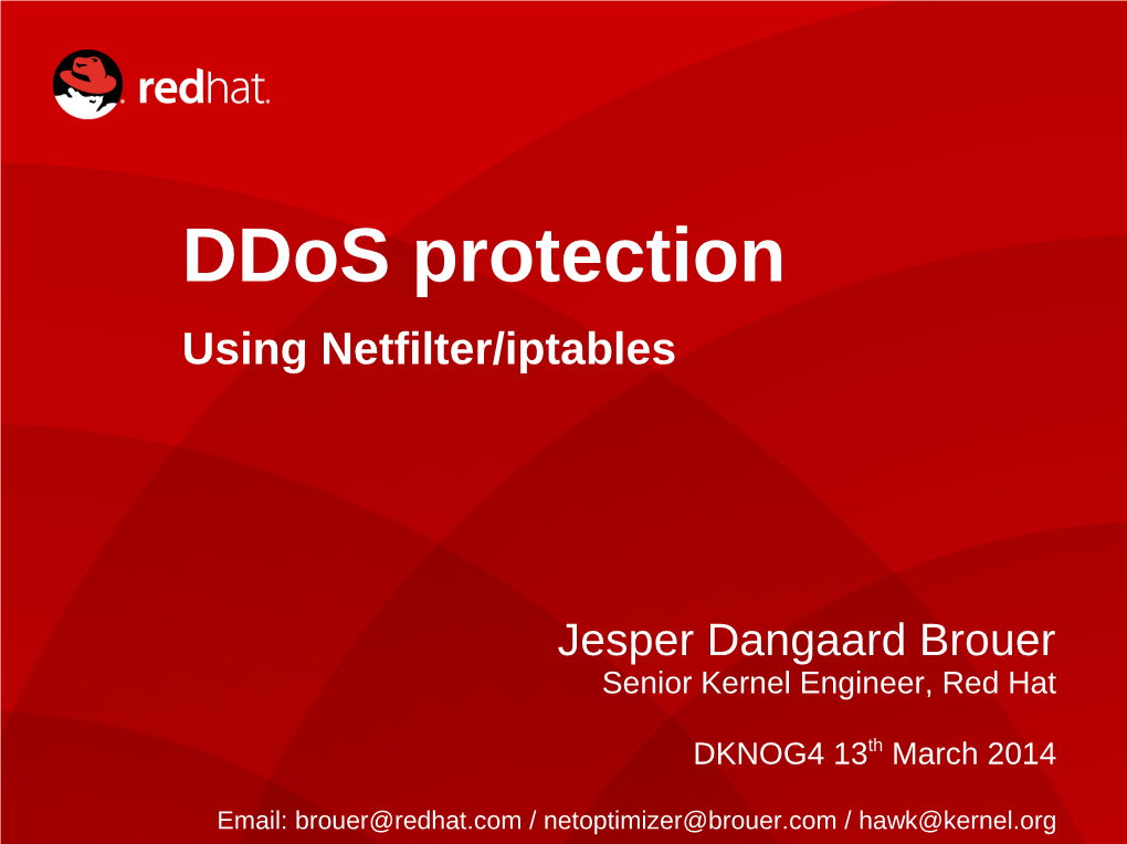 Ddos Protection Using Netfilter/Iptables