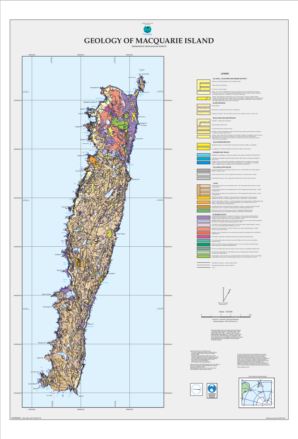 Geology of Macquarie Island Tasmanian Geological Survey