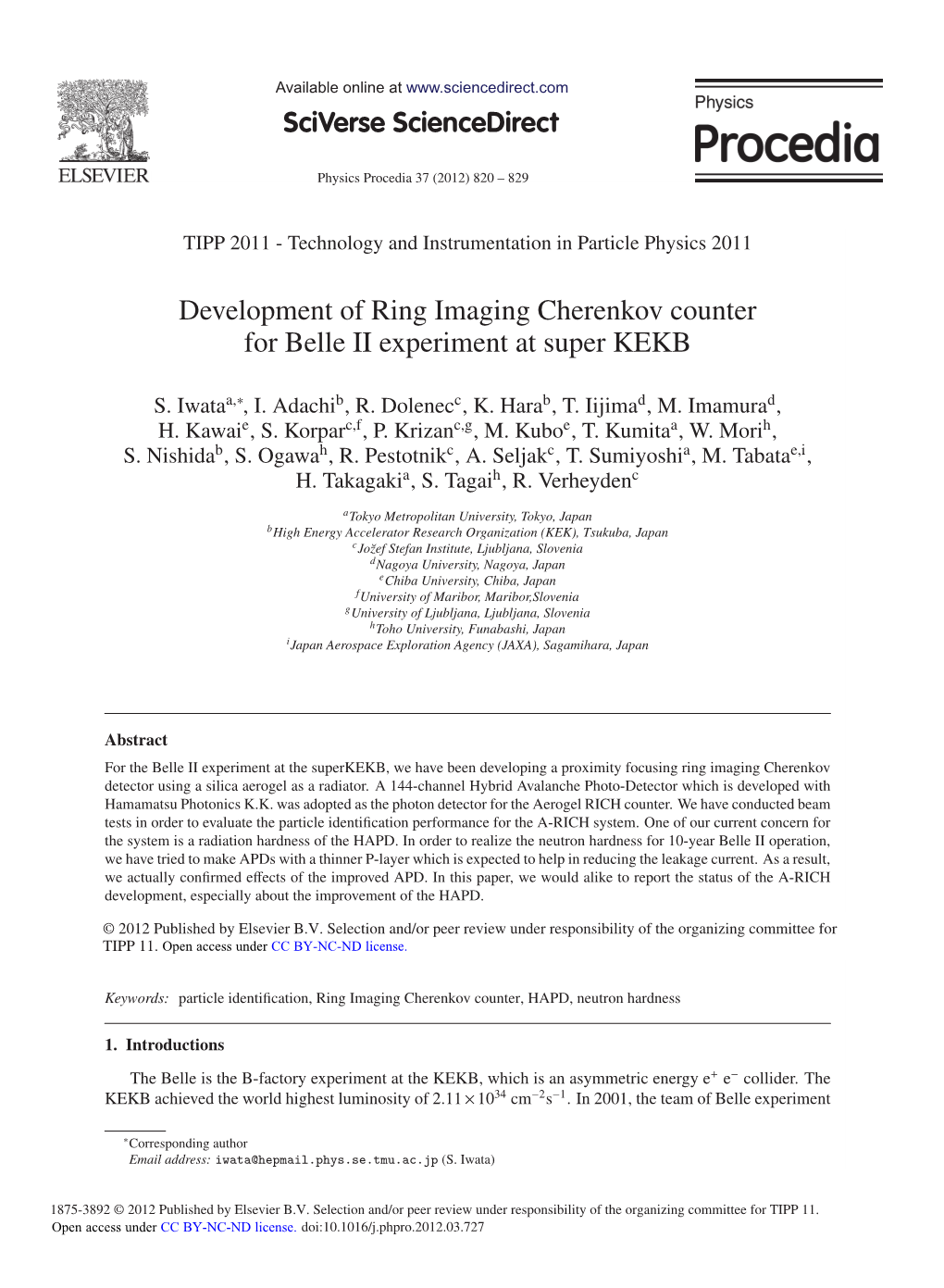 Development of Ring Imaging Cherenkov Counter for Belle II Experiment at Super KEKB
