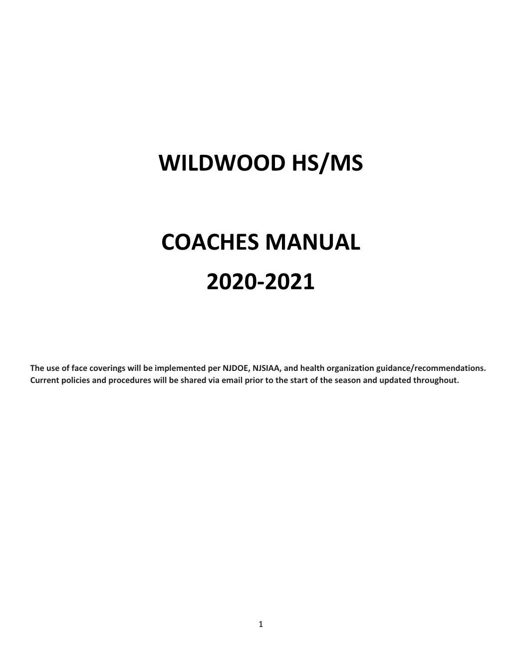 Coaches Manual 2020-2021