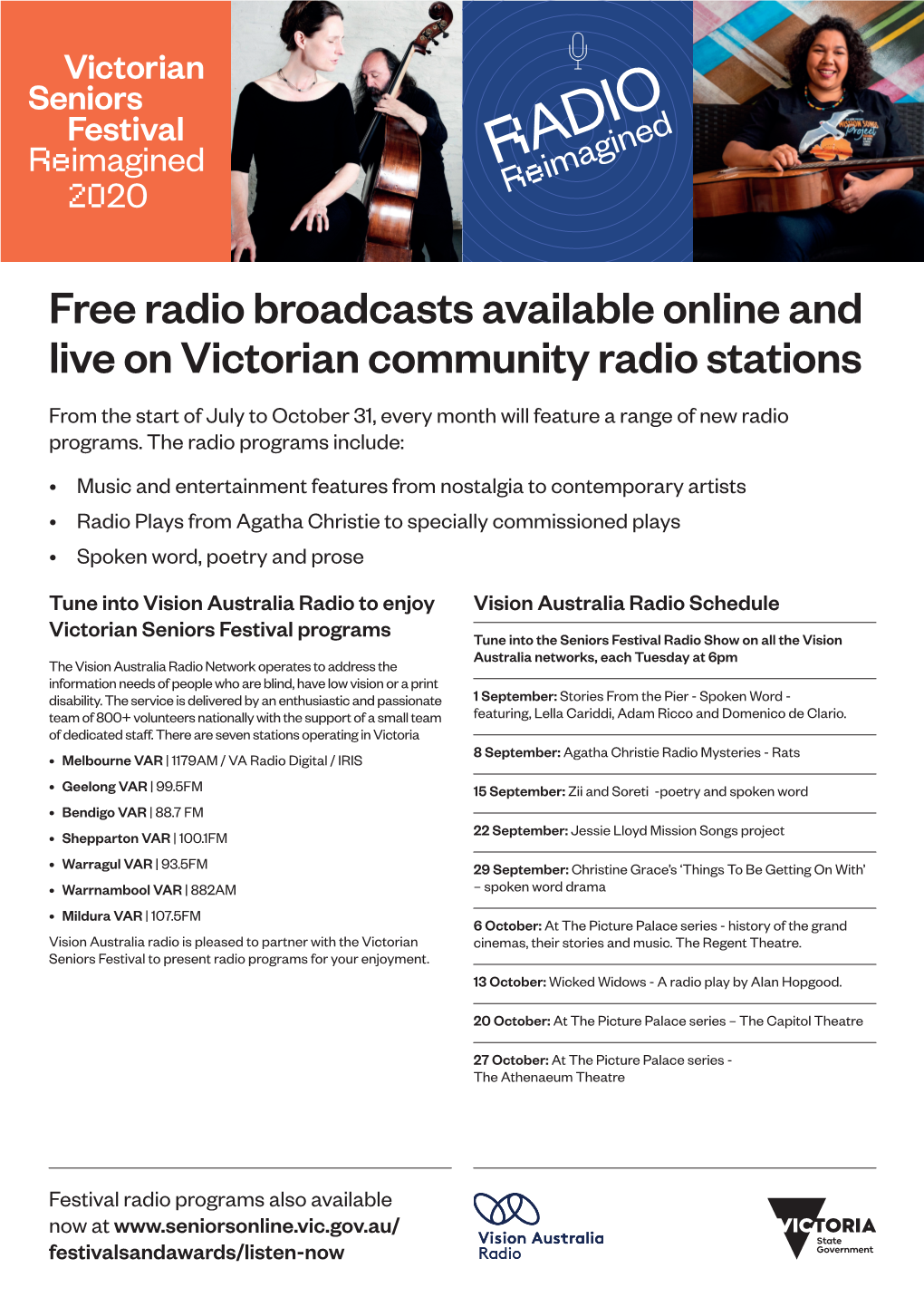 Free Radio Broadcasts Available Online and Live on Victorian Community Radio Stations