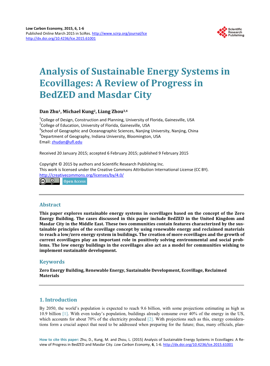 A Review of Progress in Bedzed and Masdar City