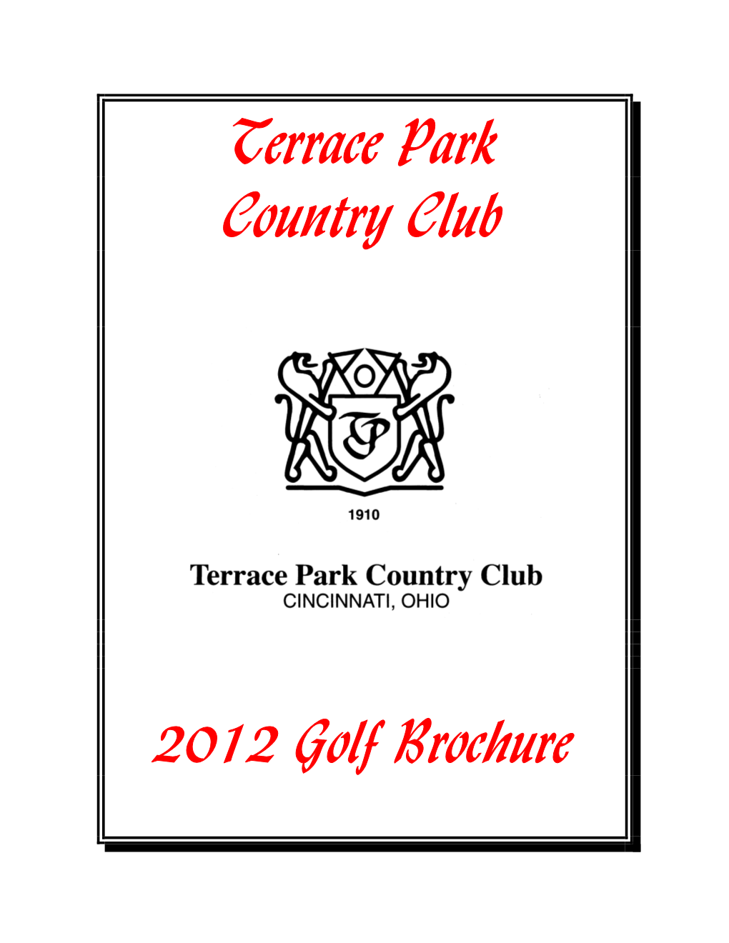 2012 Golf Brochure