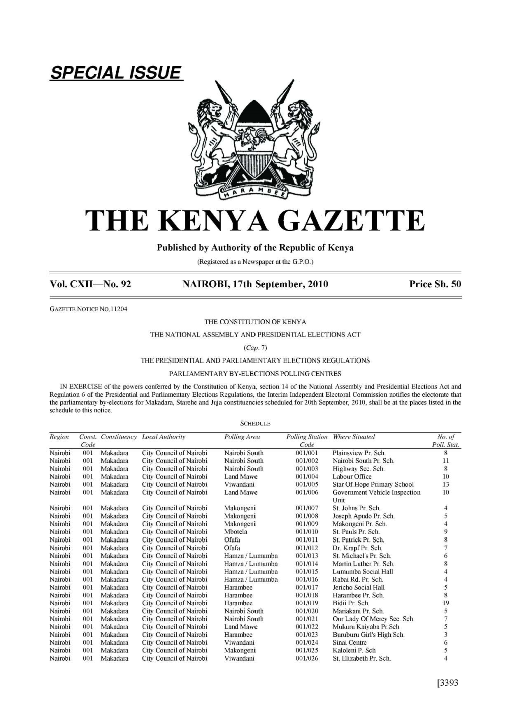 The Kenya Gazette