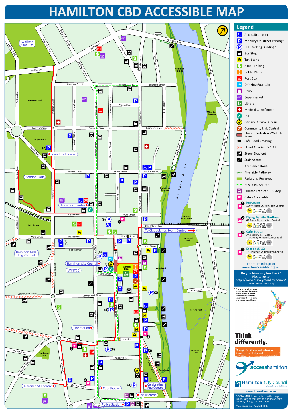 Hamilton Cbd Accessible Map