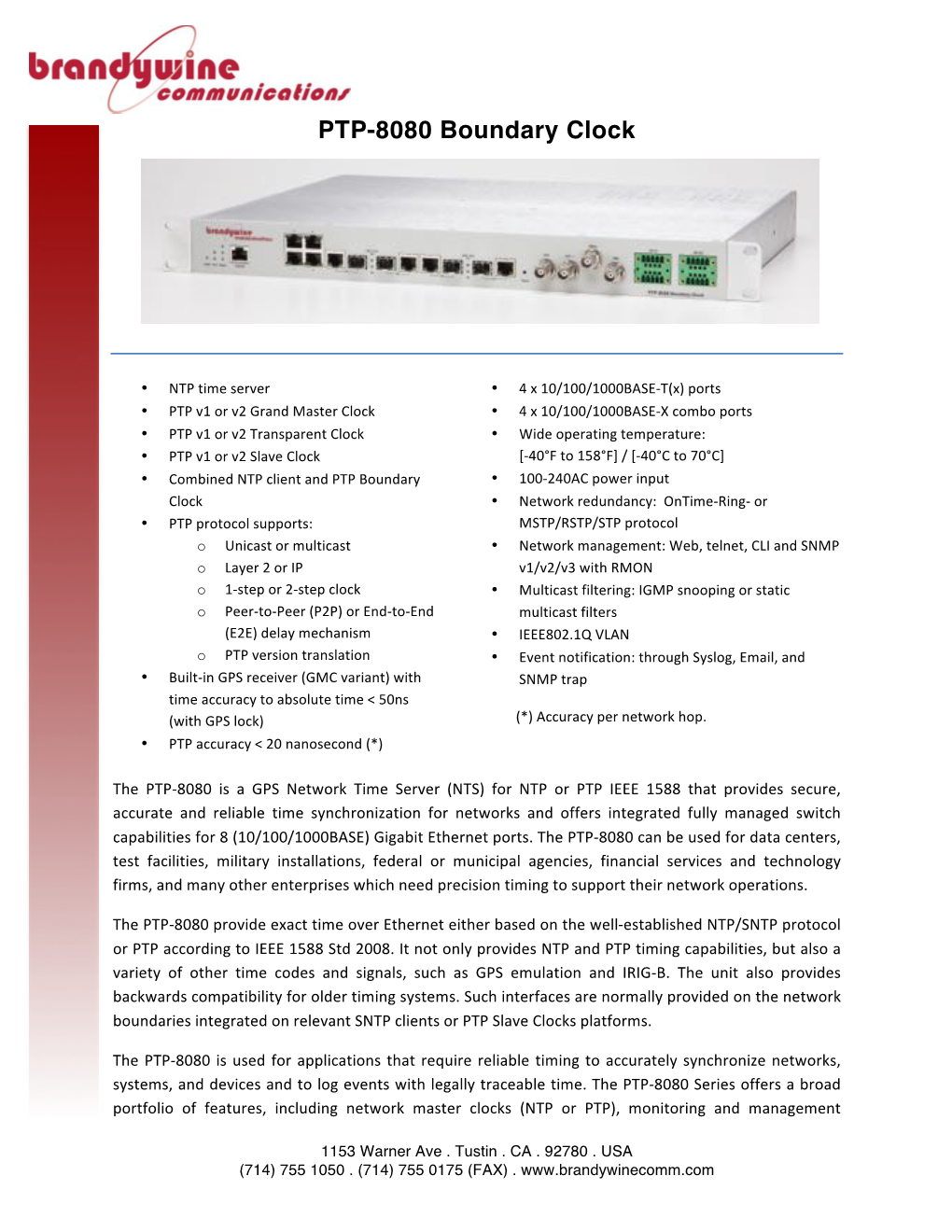 PTP-8080 Boundary Clock