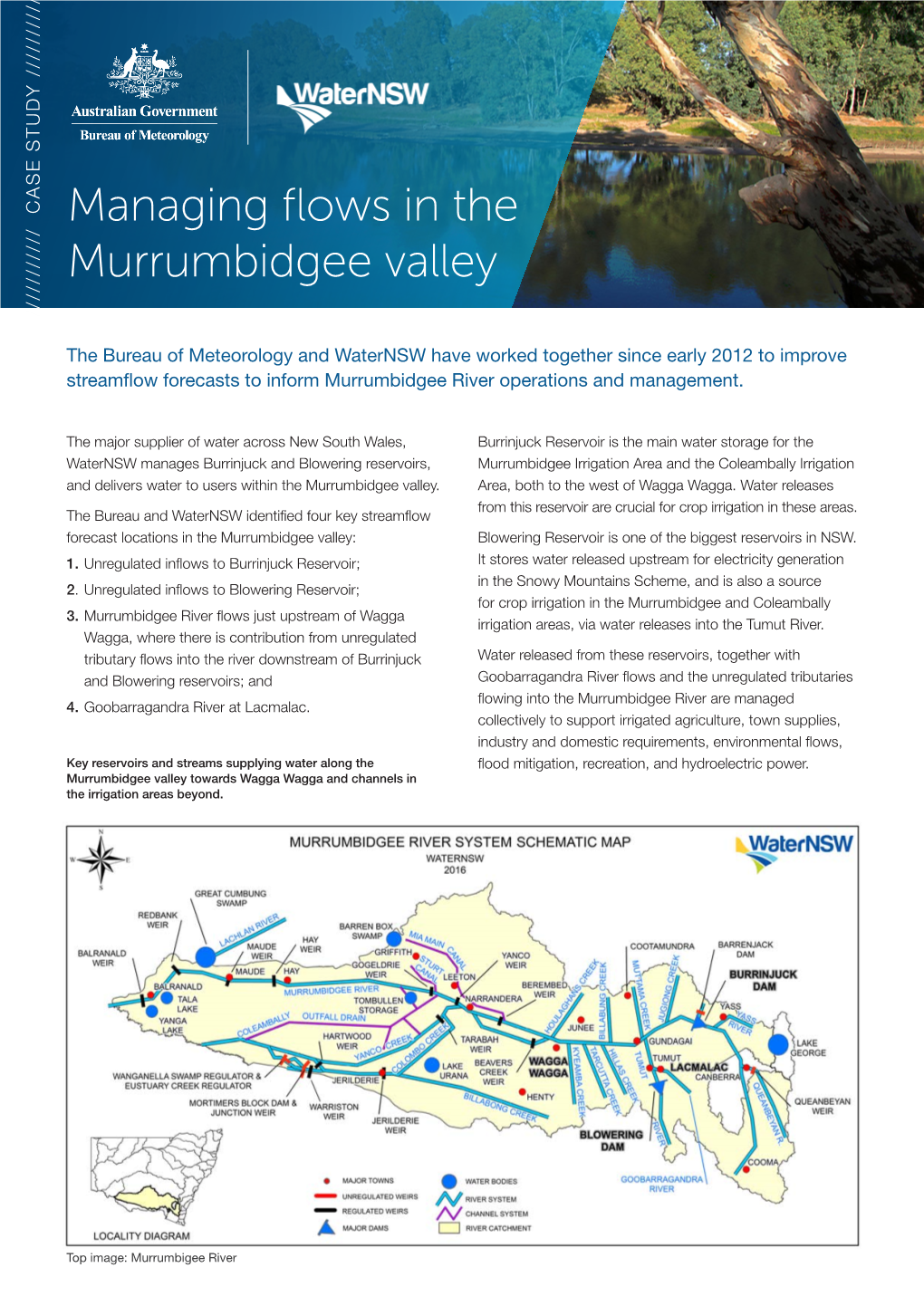 Managing Flows in the Murrumbidgee Valley /////////// CASE STUDY