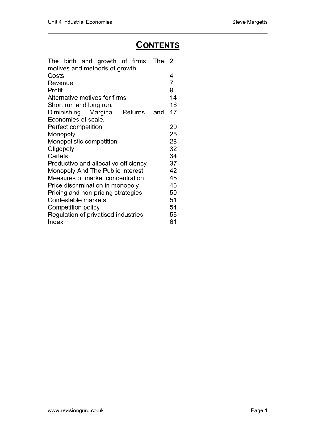 Normal and Abnormal Profit