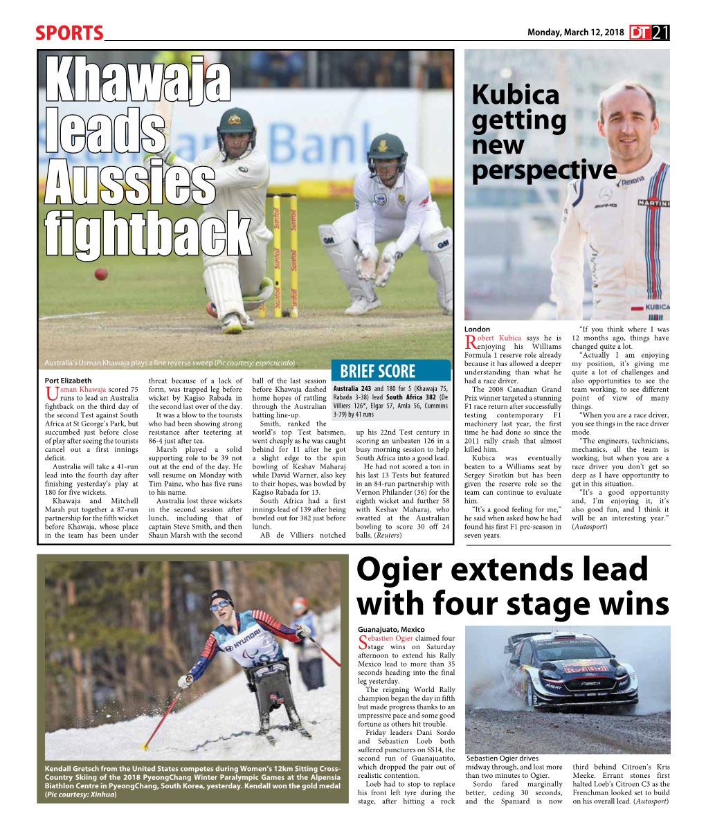 Khawaja Leads Aussies Fightback