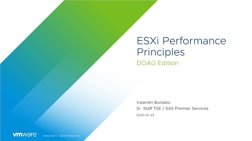 Esxi Performance Principles DOAG Edition