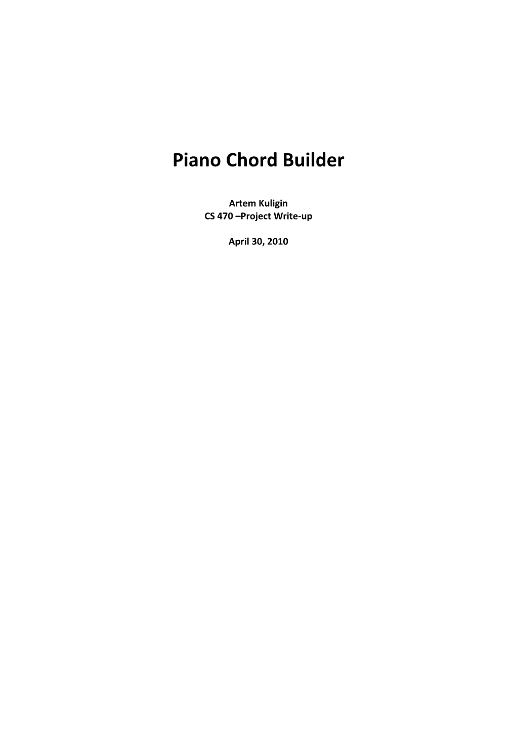 Piano Chord Builder