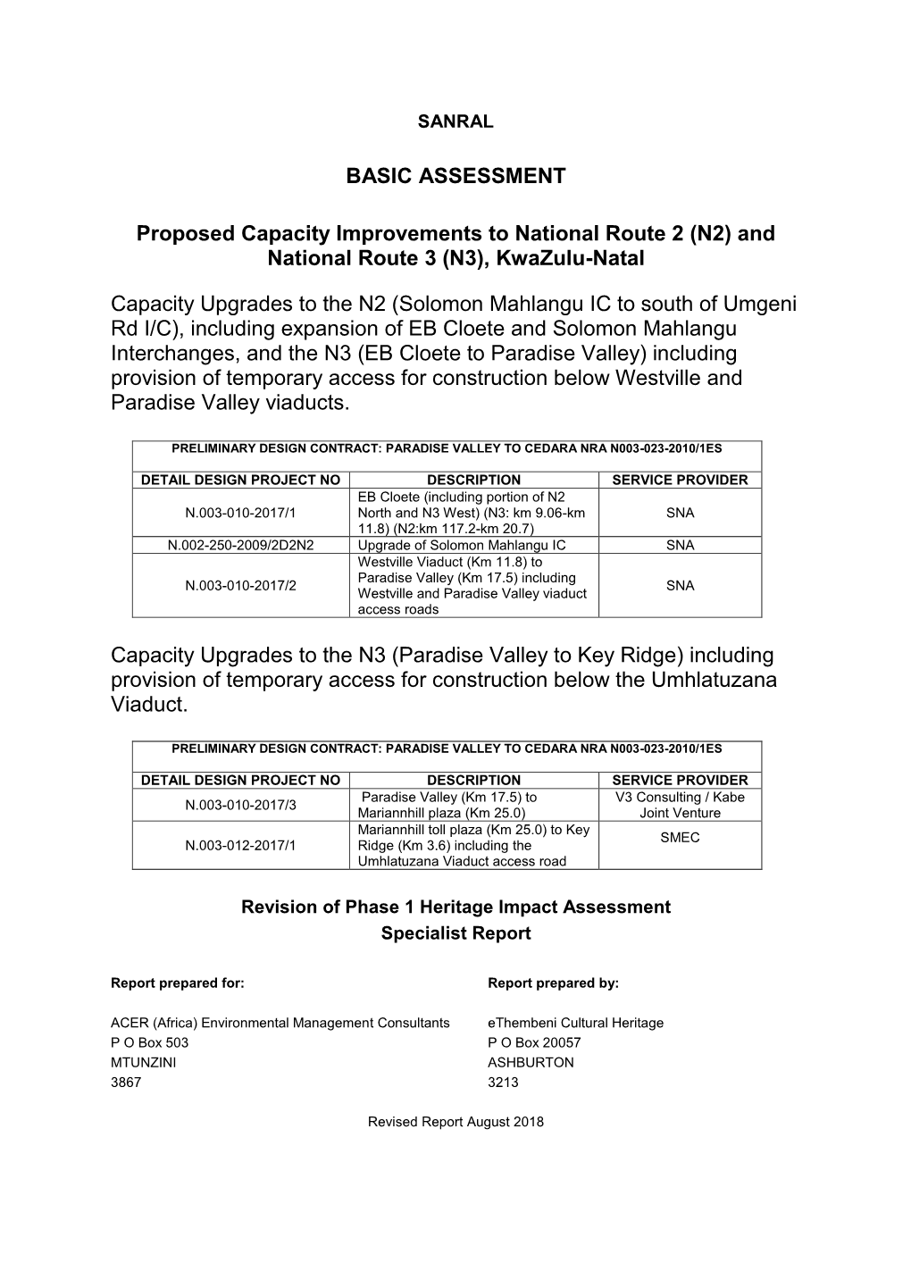 Final HIA N2 and N3 EB Cloete-Key Ridge 30 August '18.Pdf