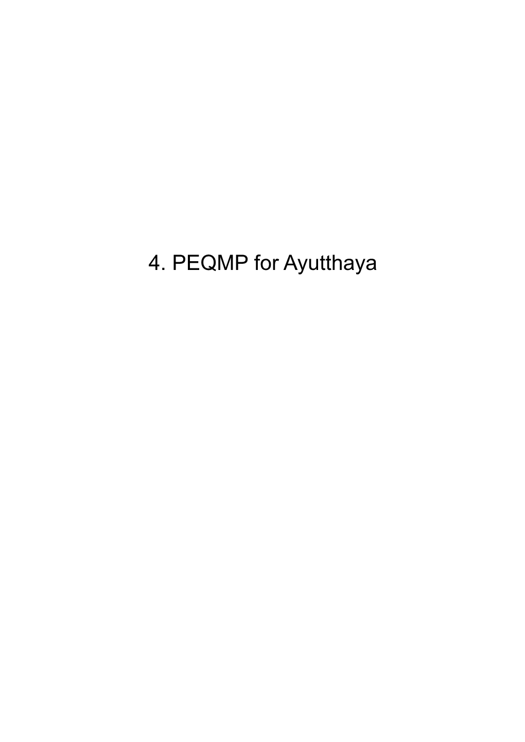 4. PEQMP for Ayutthaya