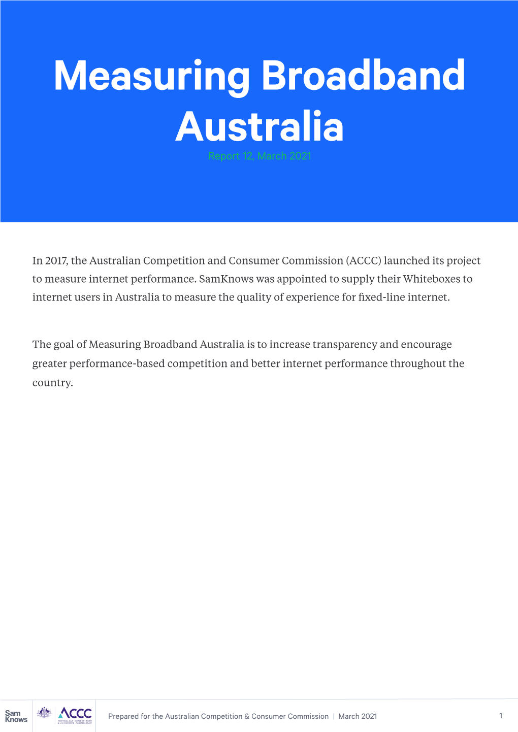 Measuring Broadband Australia Report 12, March 2021