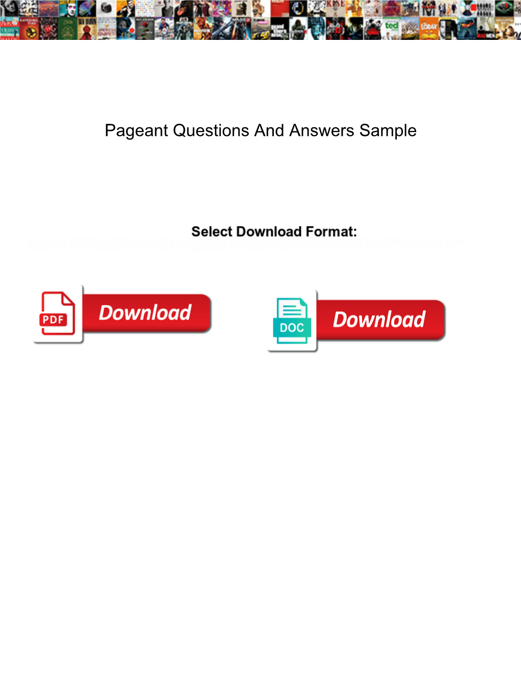 Pageant Questions and Answers Sample