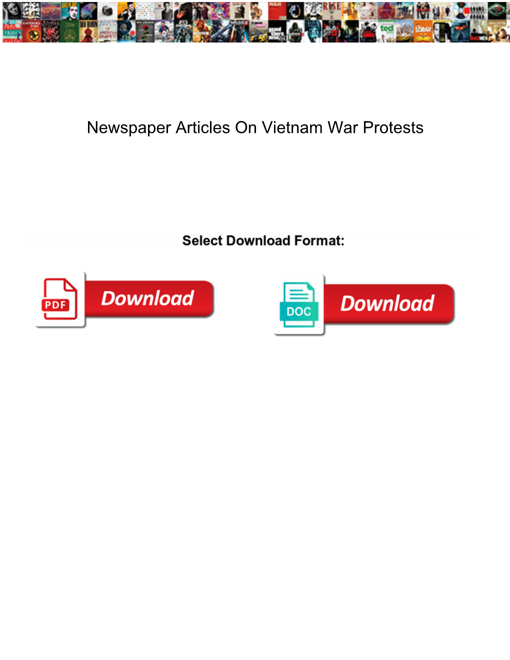 Newspaper Articles on Vietnam War Protests