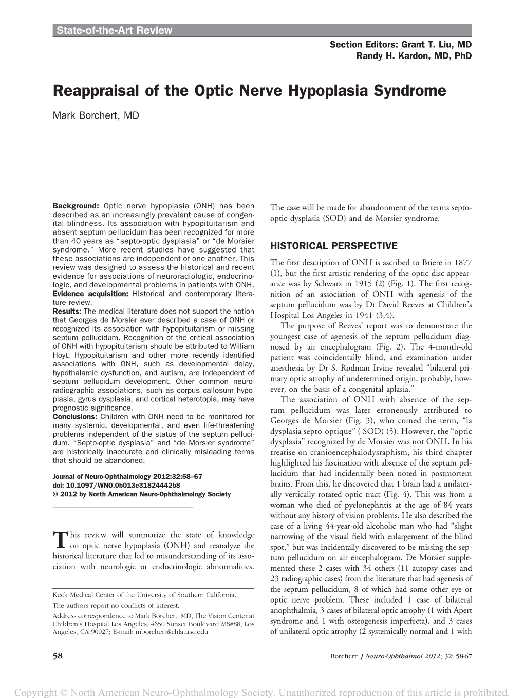Reappraisal of the Optic Nerve Hypoplasia Syndrome