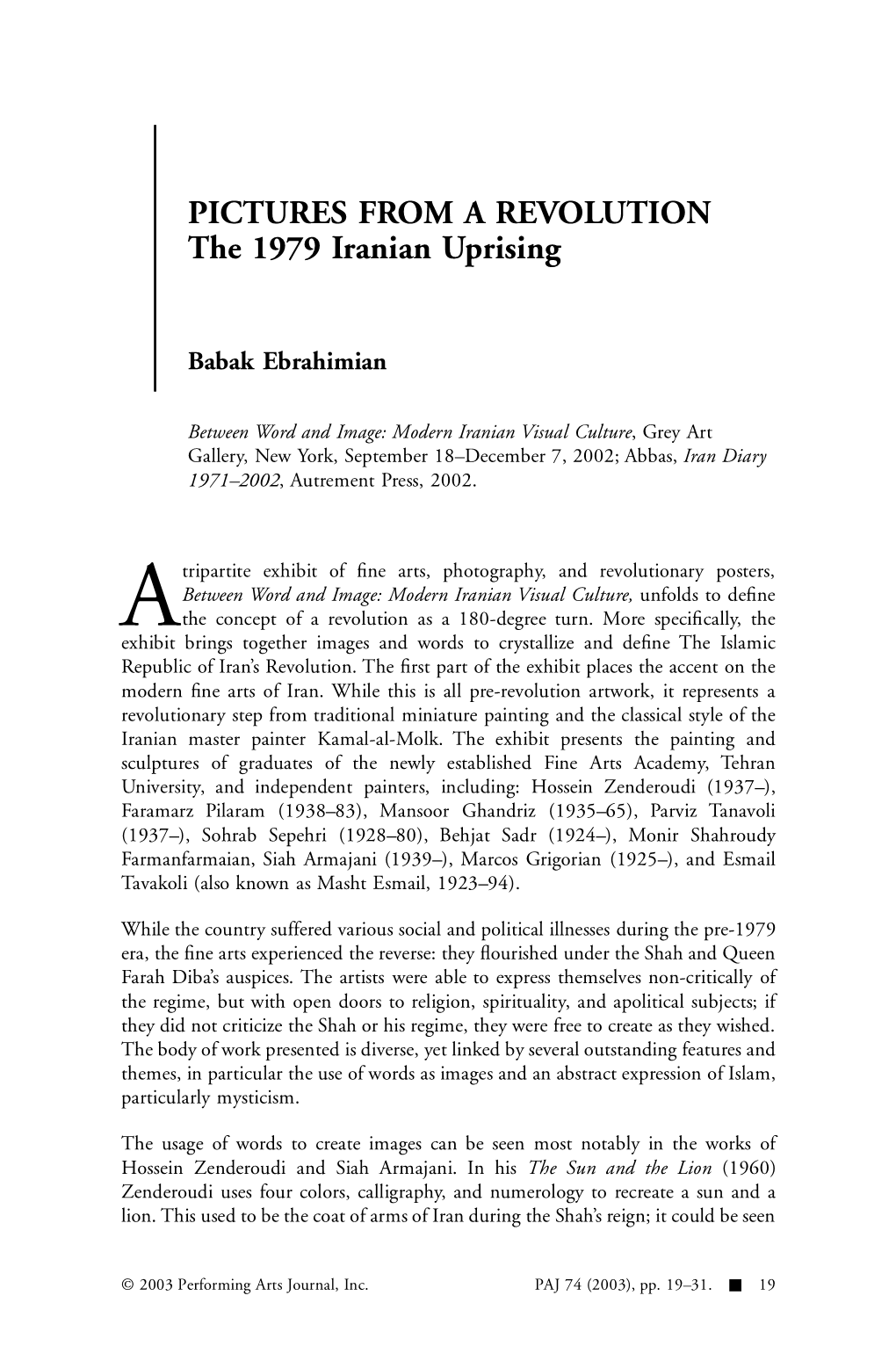 PICTURES from a REVOLUTION: the 1979 Iranian Uprising