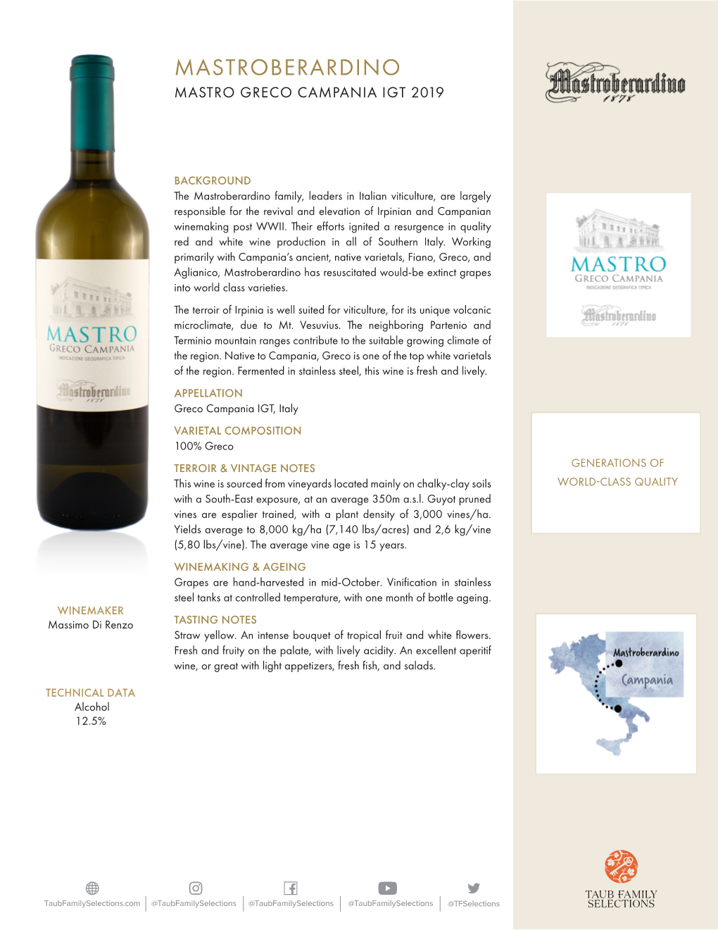 Mastroberardino Mastro Greco Campania Igt 2019