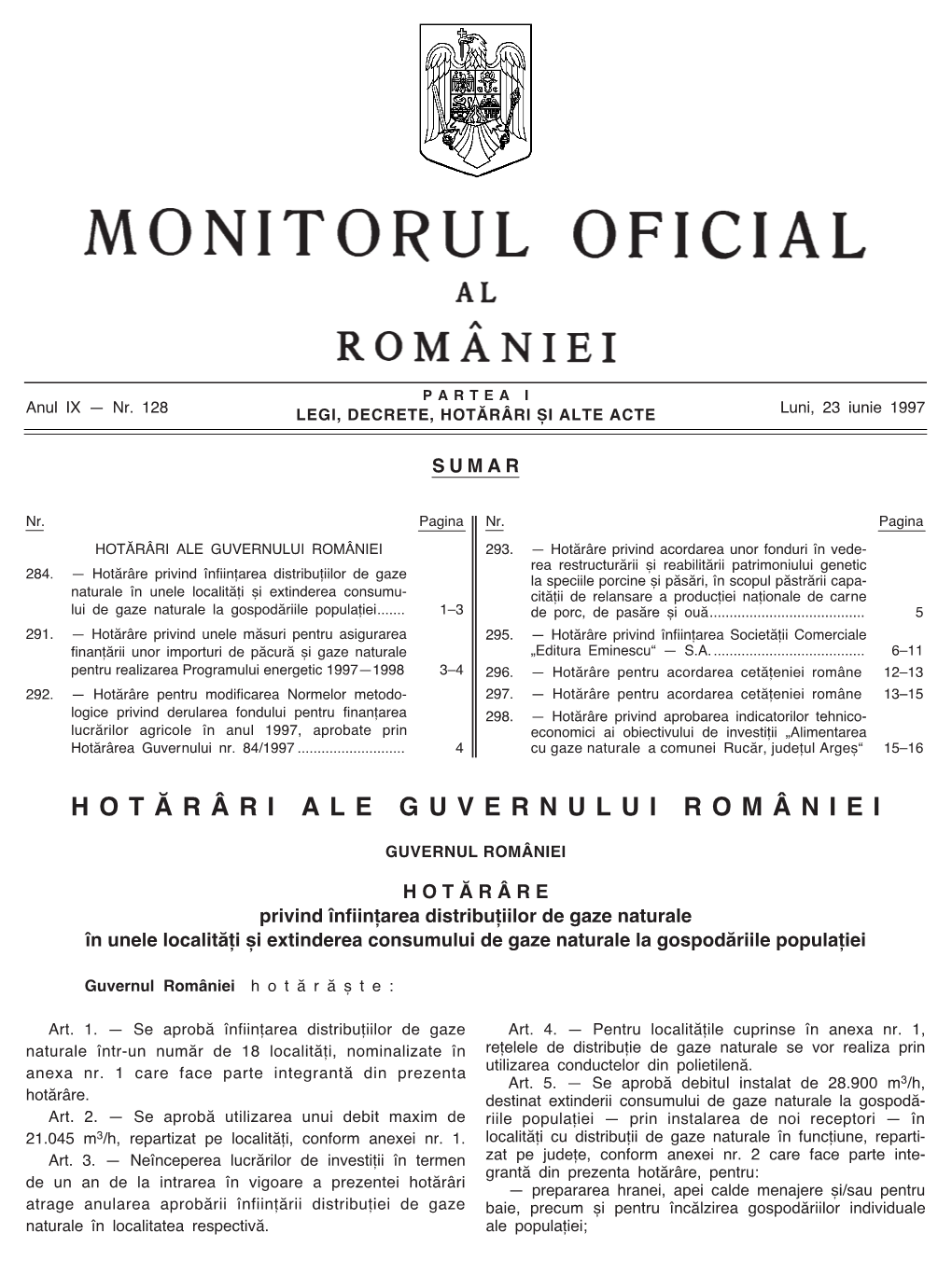 Monitorul Oficial Partea I