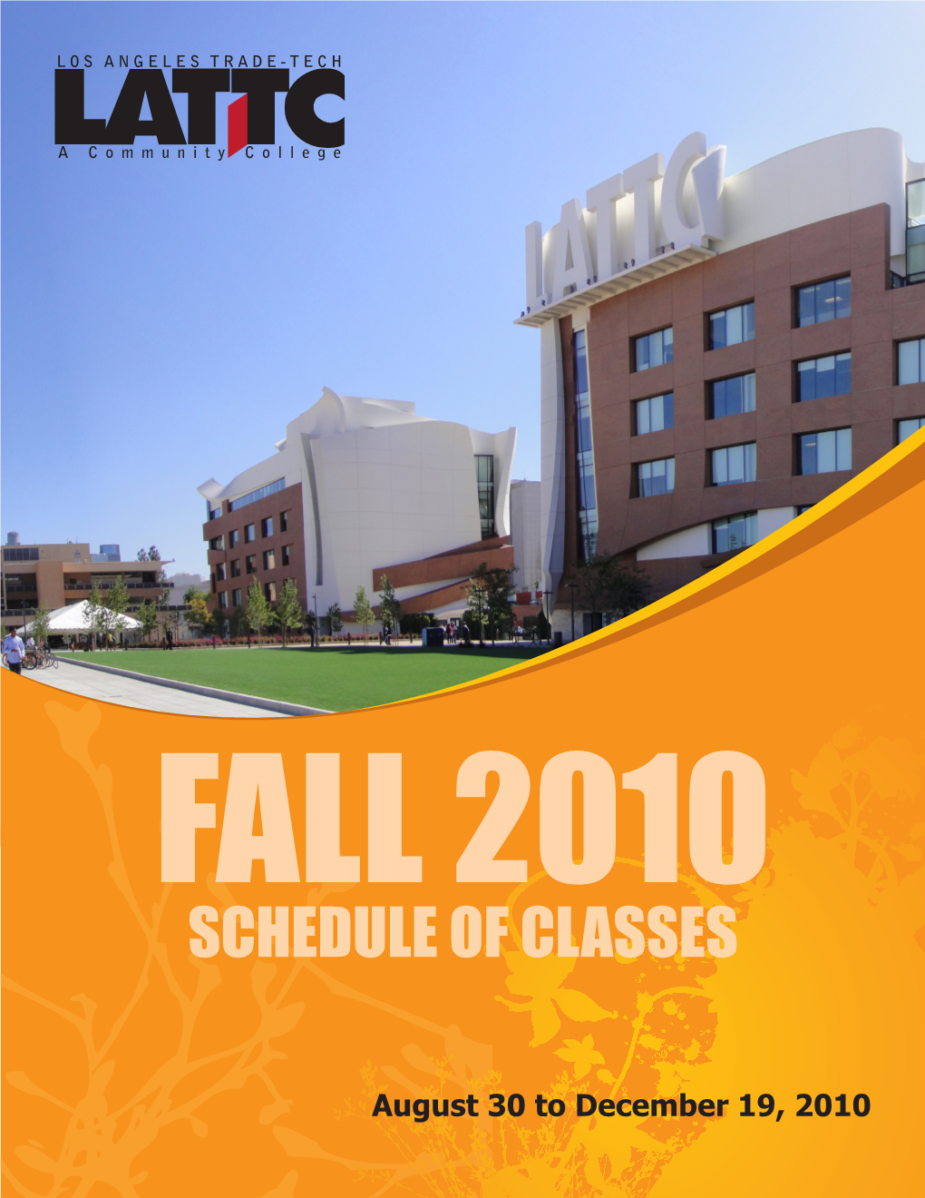 Fall 2010 – Schedule of Classes