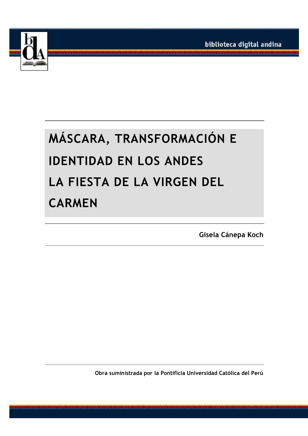 Portada Mascara