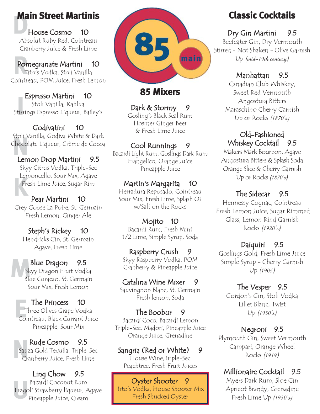 85 Drink Menu 813 Layout 1