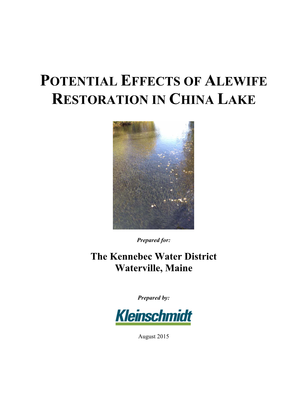 Potential Effects of Alewife Restoration in China Lake