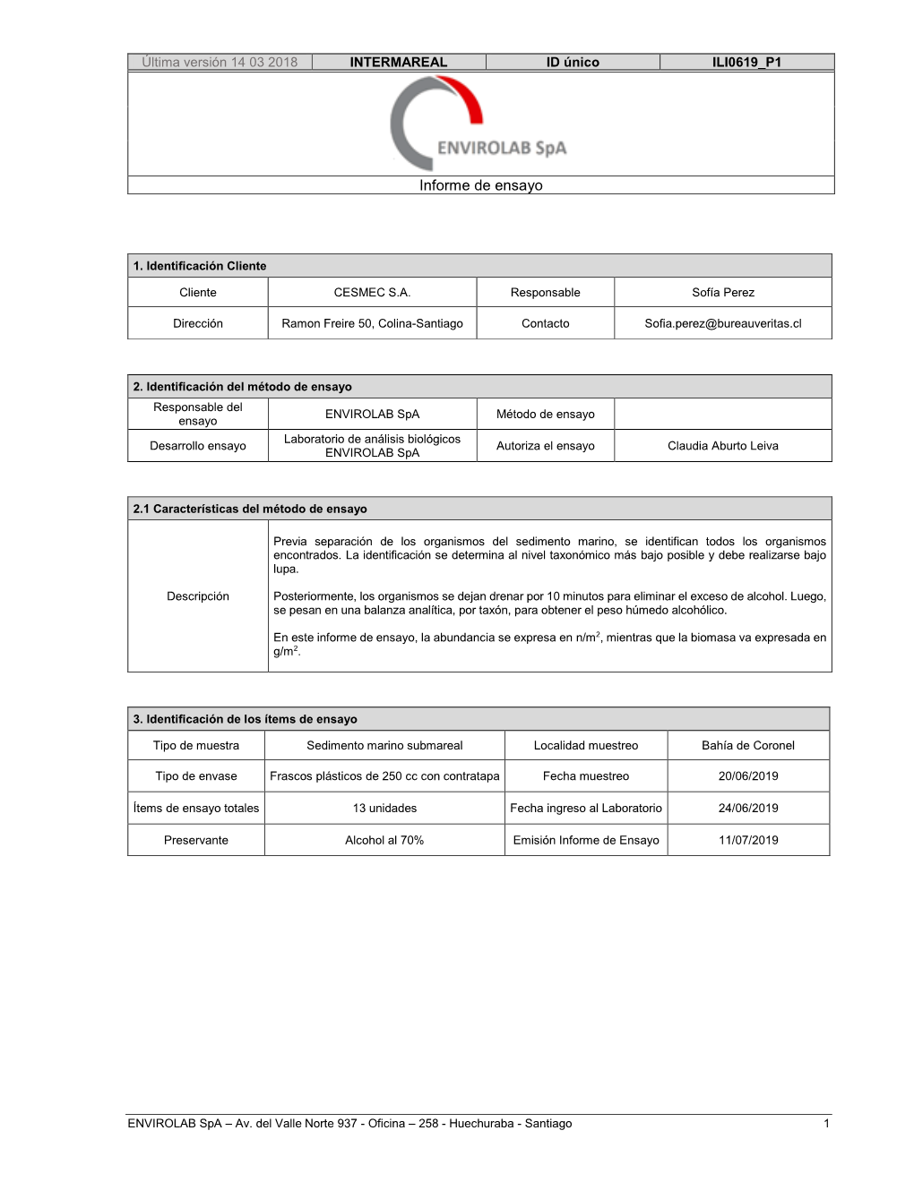 Informe De Ensayo