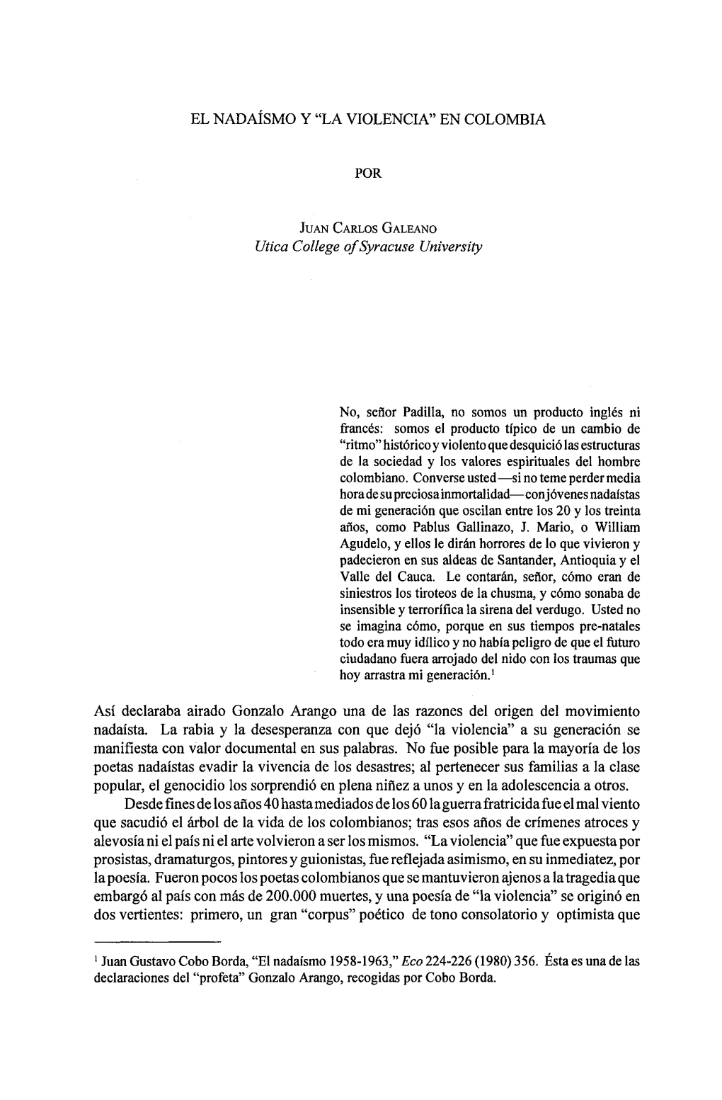 La Violencia" En Colombia