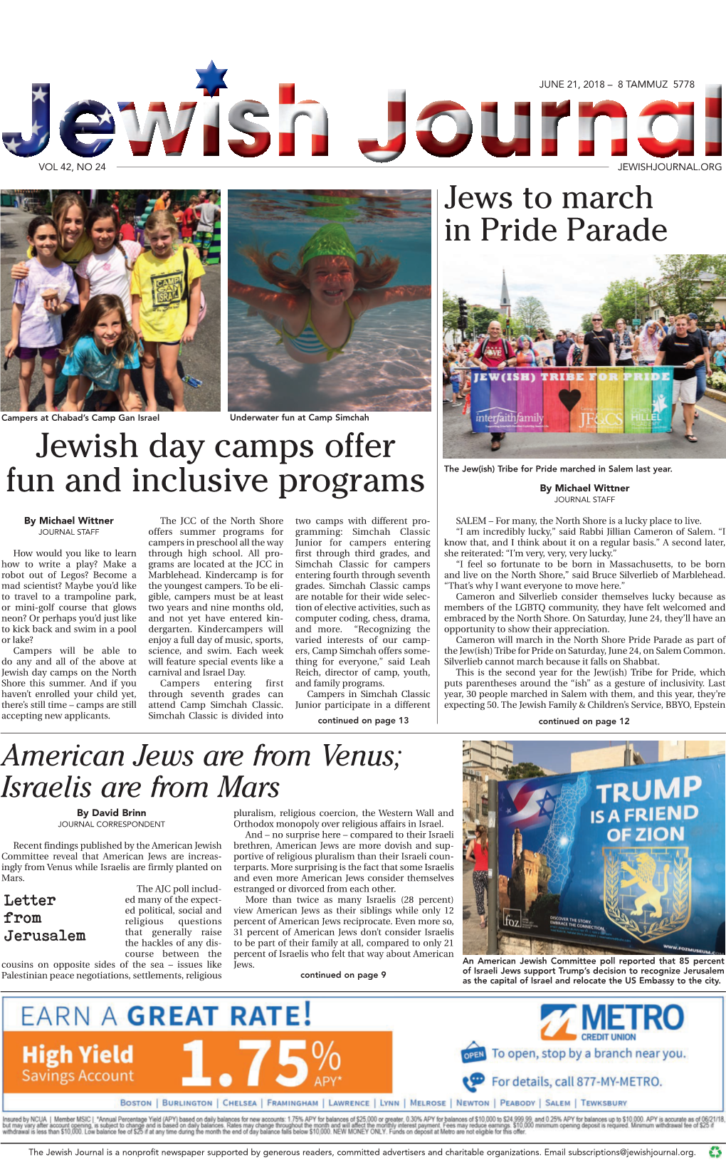 Jewish Day Camps Offer Fun and Inclusive Programs from Page 1