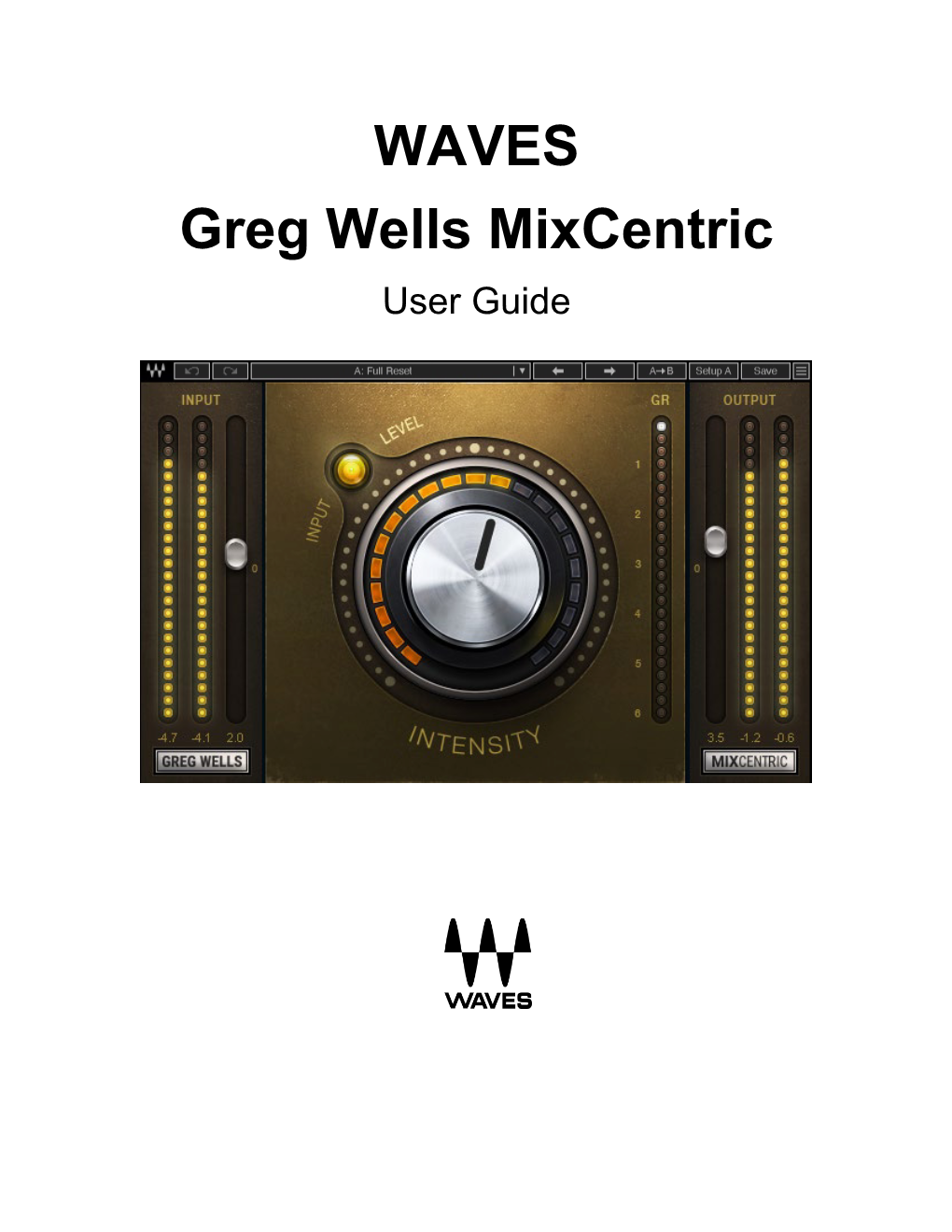 WAVES Greg Wells Mixcentric User Guide