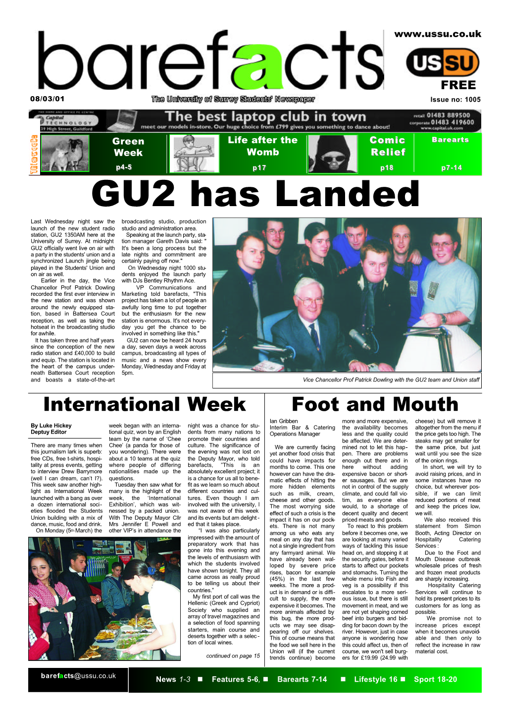 GU2 Has Landed Last Wednesday Night Saw the Broadcasting Studio, Production Launch of the New Student Radio Studio and Administration Area