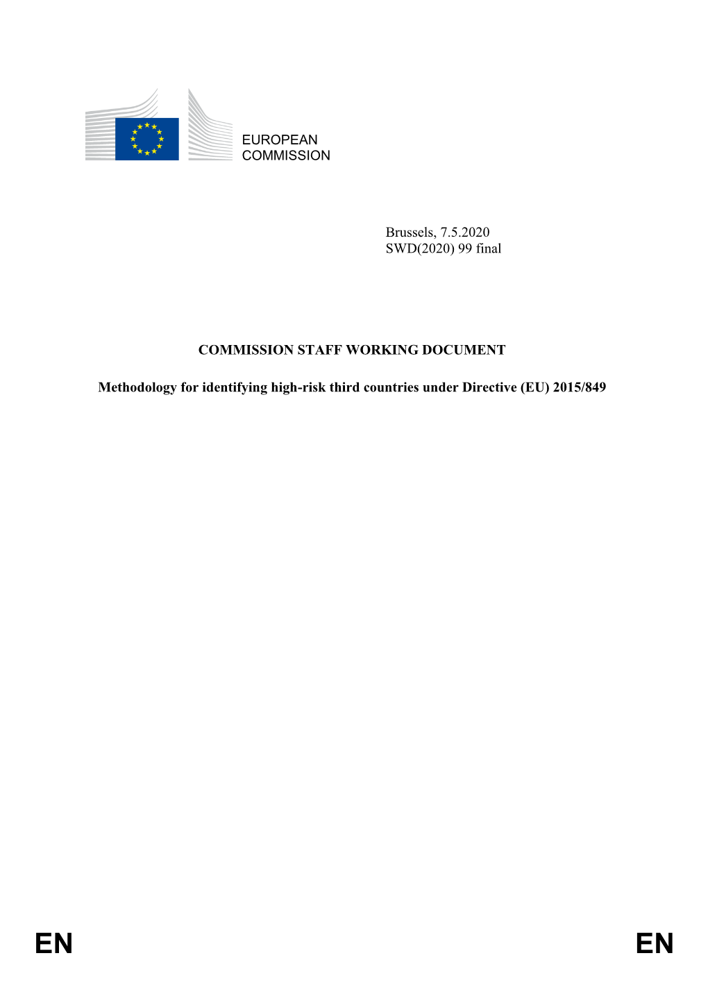 Methodology for Identifying High-Risk Third Countries Under Directive (EU) 2015/849