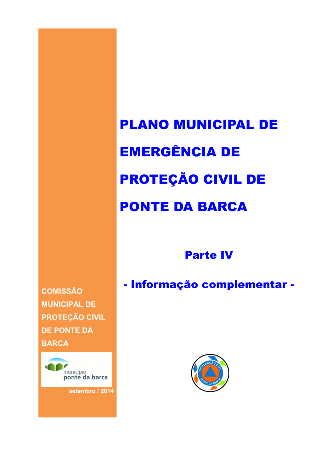 Plano Municipal De Emergência De Proteção Civil De Ponte Da Barca