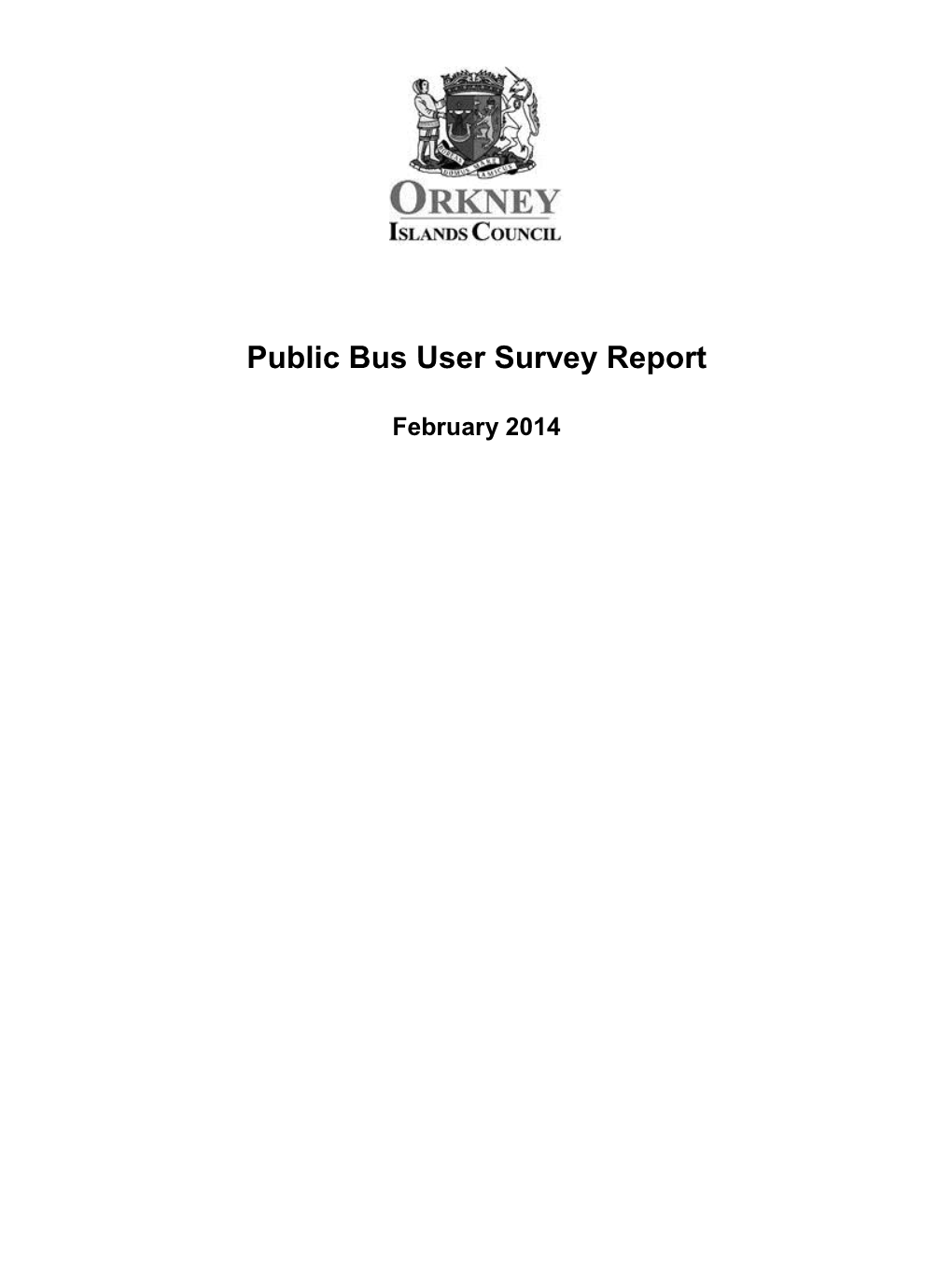 Public Bus User Survey Report