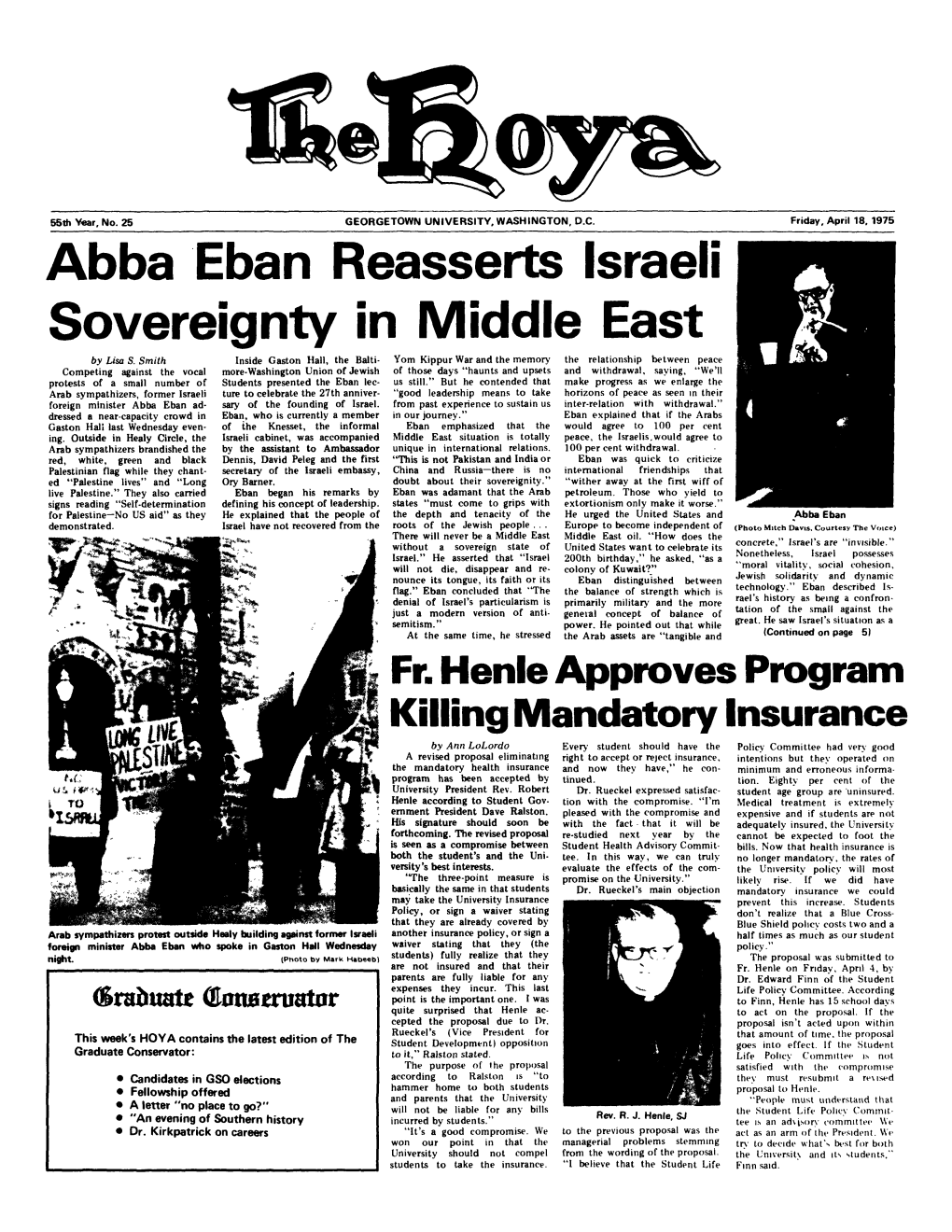 Abba Eban Reasserts Israeli Sovereignty in Middle East by Lisa S